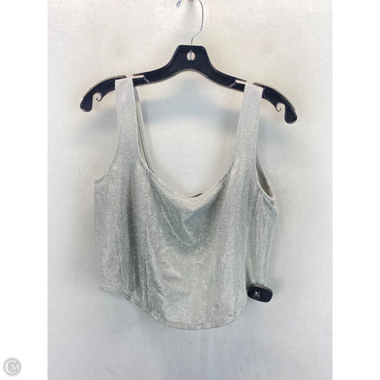 Top Sleeveless By Divided In Silver, Size: L