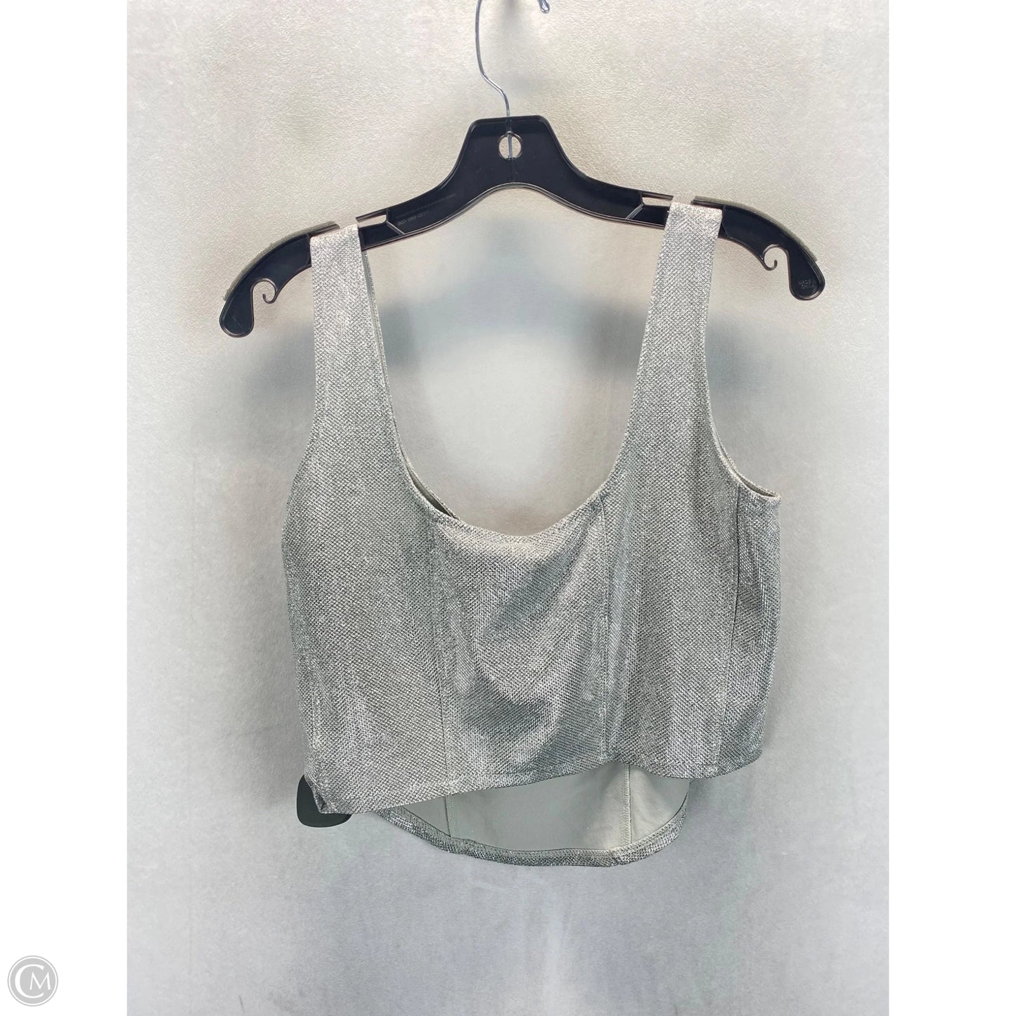 Top Sleeveless By Divided In Silver, Size: L