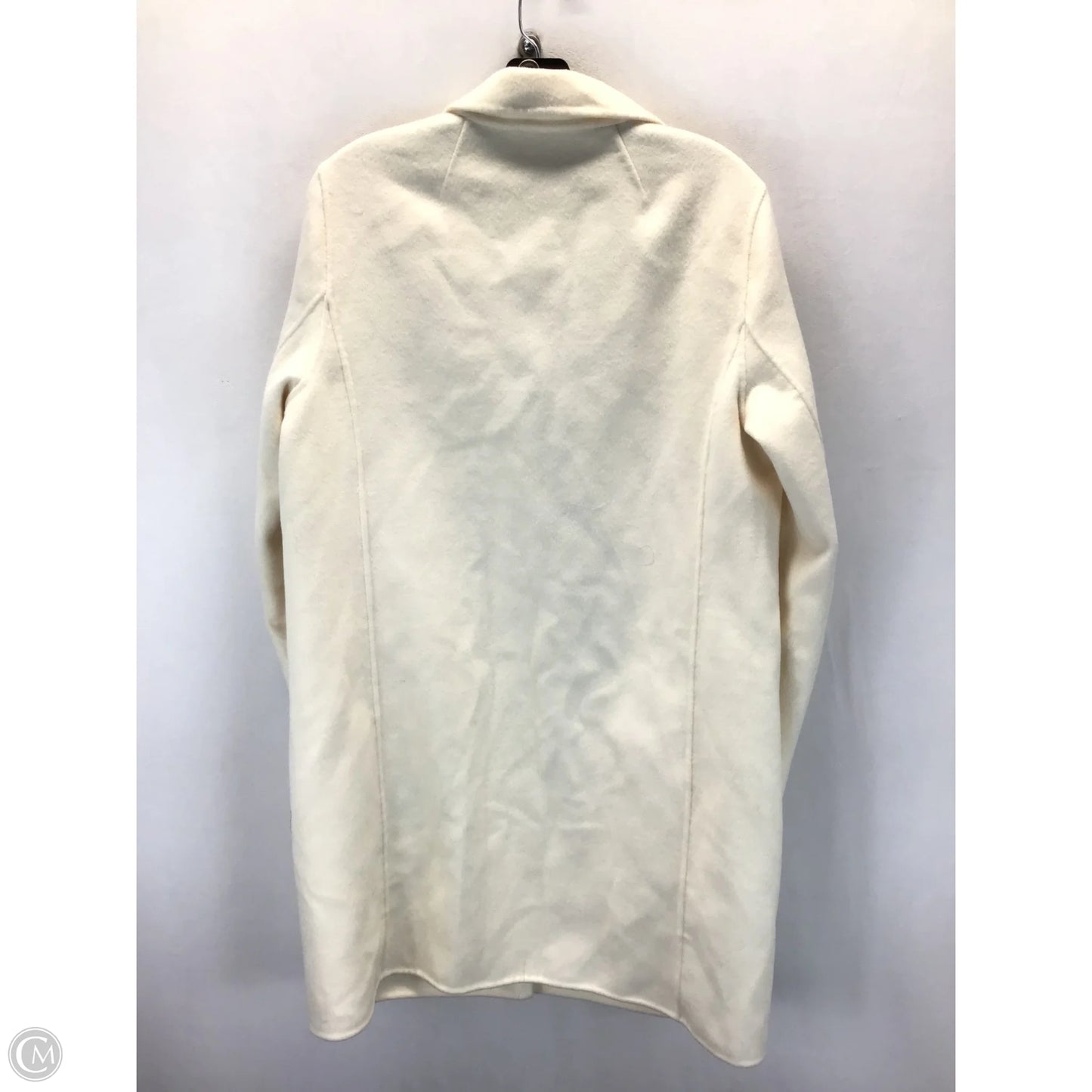 Coat Peacoat By Banana Republic In Cream, Size: M