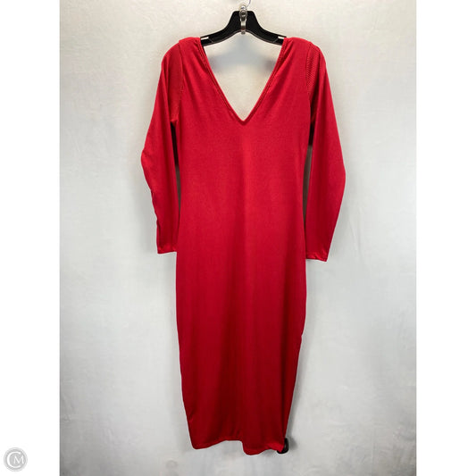 Dress Sweater By Clothes Mentor In Red, Size: L