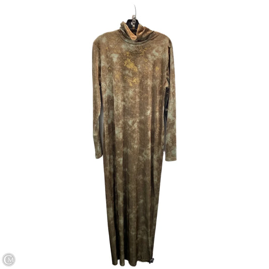 Dress Casual Maxi By Clothes Mentor In Blue & Gold, Size: 1x