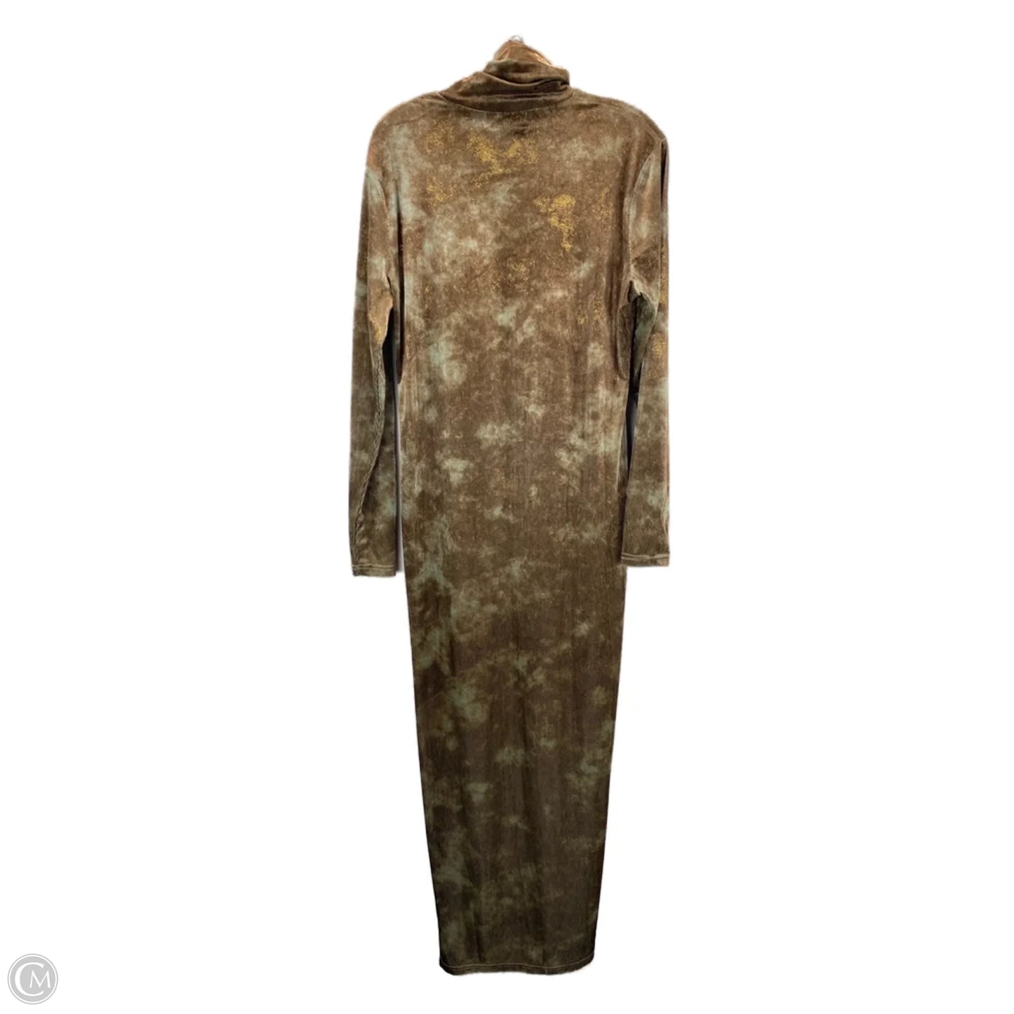 Dress Casual Maxi By Clothes Mentor In Blue & Gold, Size: 1x