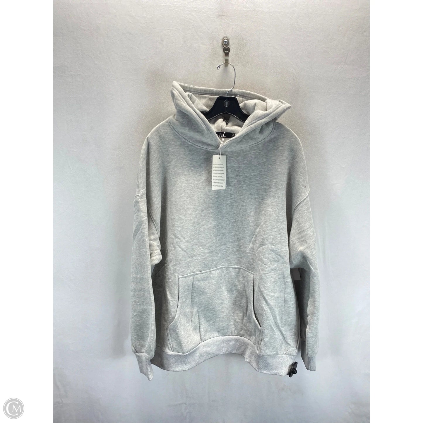 Sweatshirt Hoodie By Clothes Mentor In Grey, Size: Xl