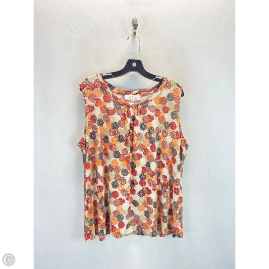 Top Sleeveless By Kasper In Multi-colored, Size: 1x