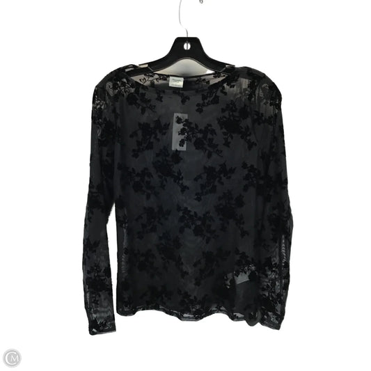 Top Long Sleeve By Abercrombie And Fitch In Black, Size: L