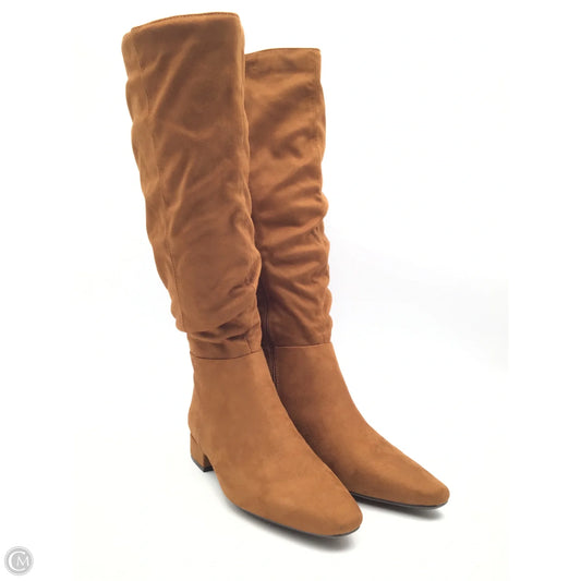 Boots Mid-calf Flats By Rouge In Tan, Size: 10
