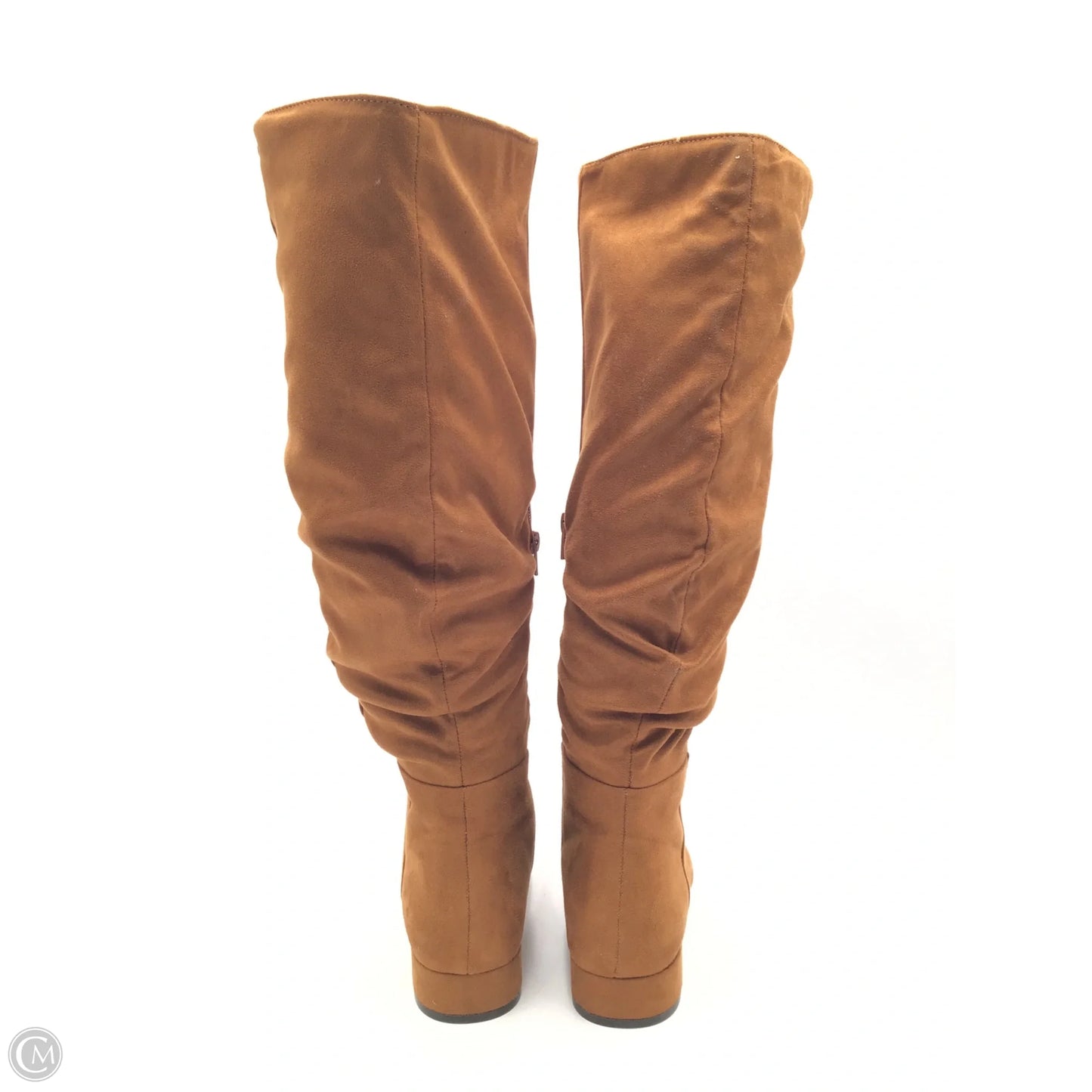 Boots Mid-calf Flats By Rouge In Tan, Size: 10