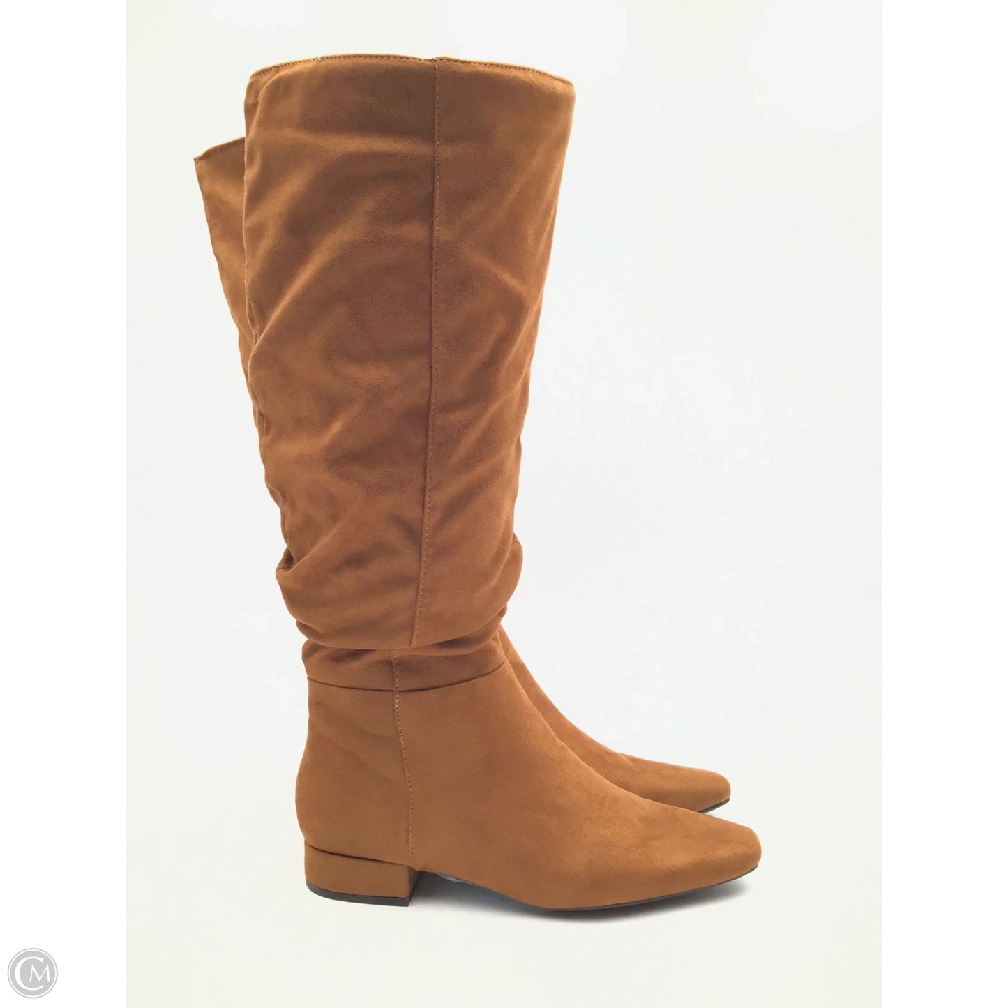 Boots Mid-calf Flats By Rouge In Tan, Size: 10