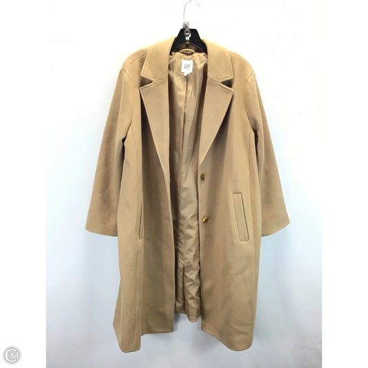 Coat Trench Coat By Gap In Tan, Size: Xl