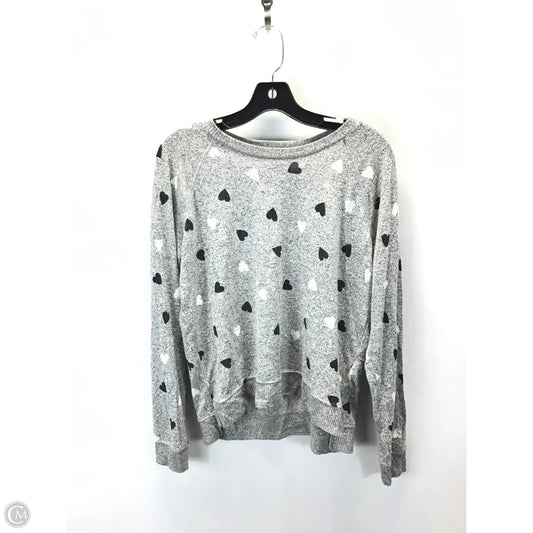 Sweater By Lucky Brand In Grey & White, Size: M