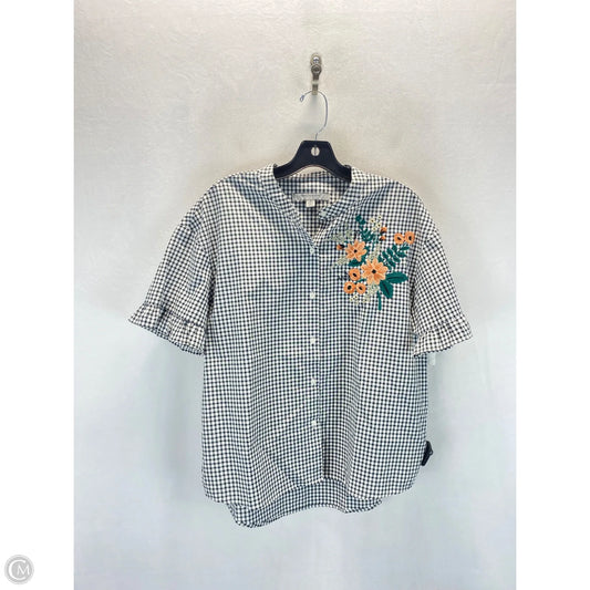 Top Short Sleeve By Marc New York In Black & White, Size: M
