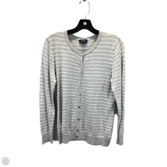 Cardigan By Jones New York In Striped Pattern, Size: M
