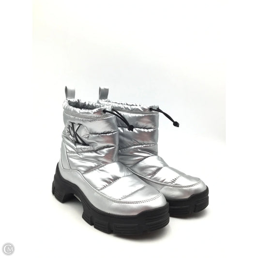 Boots Snow By Calvin Klein In Silver, Size: 8.5