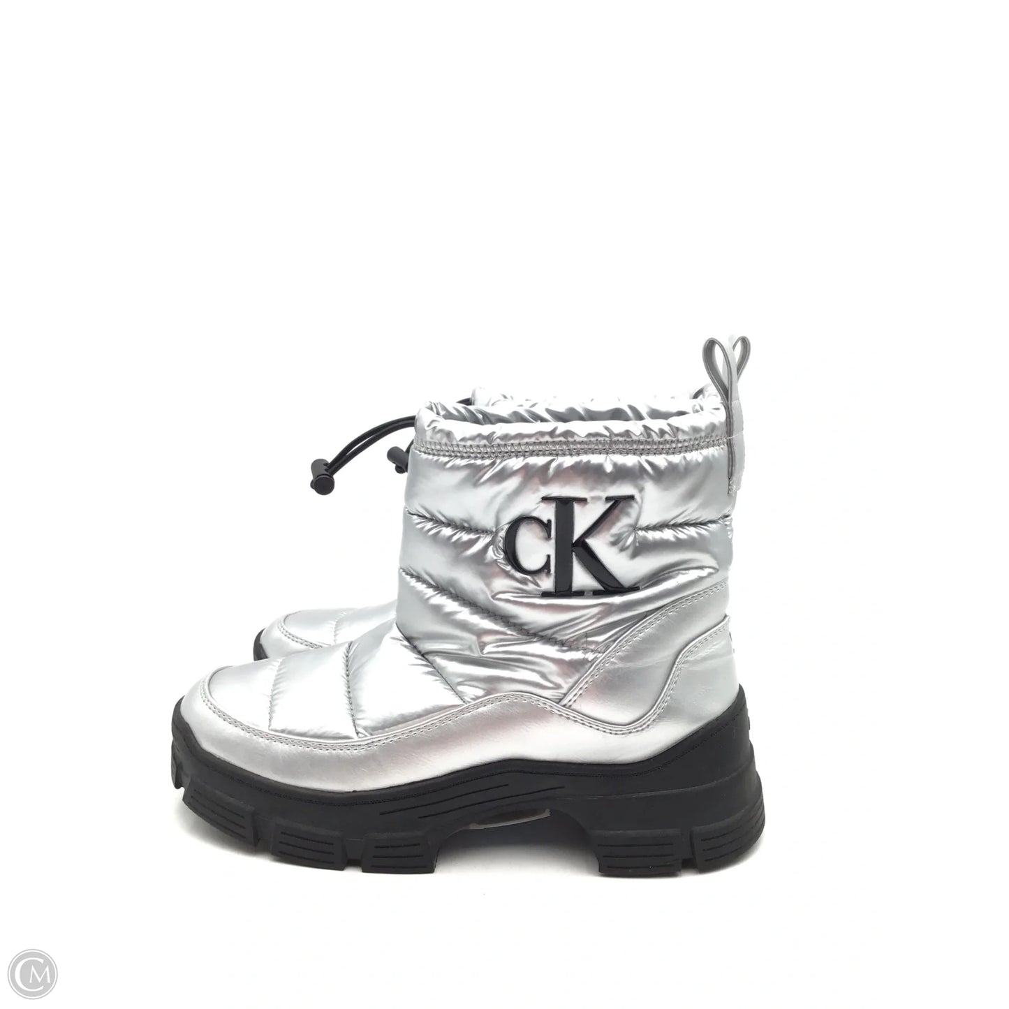 Boots Snow By Calvin Klein In Silver, Size: 8.5