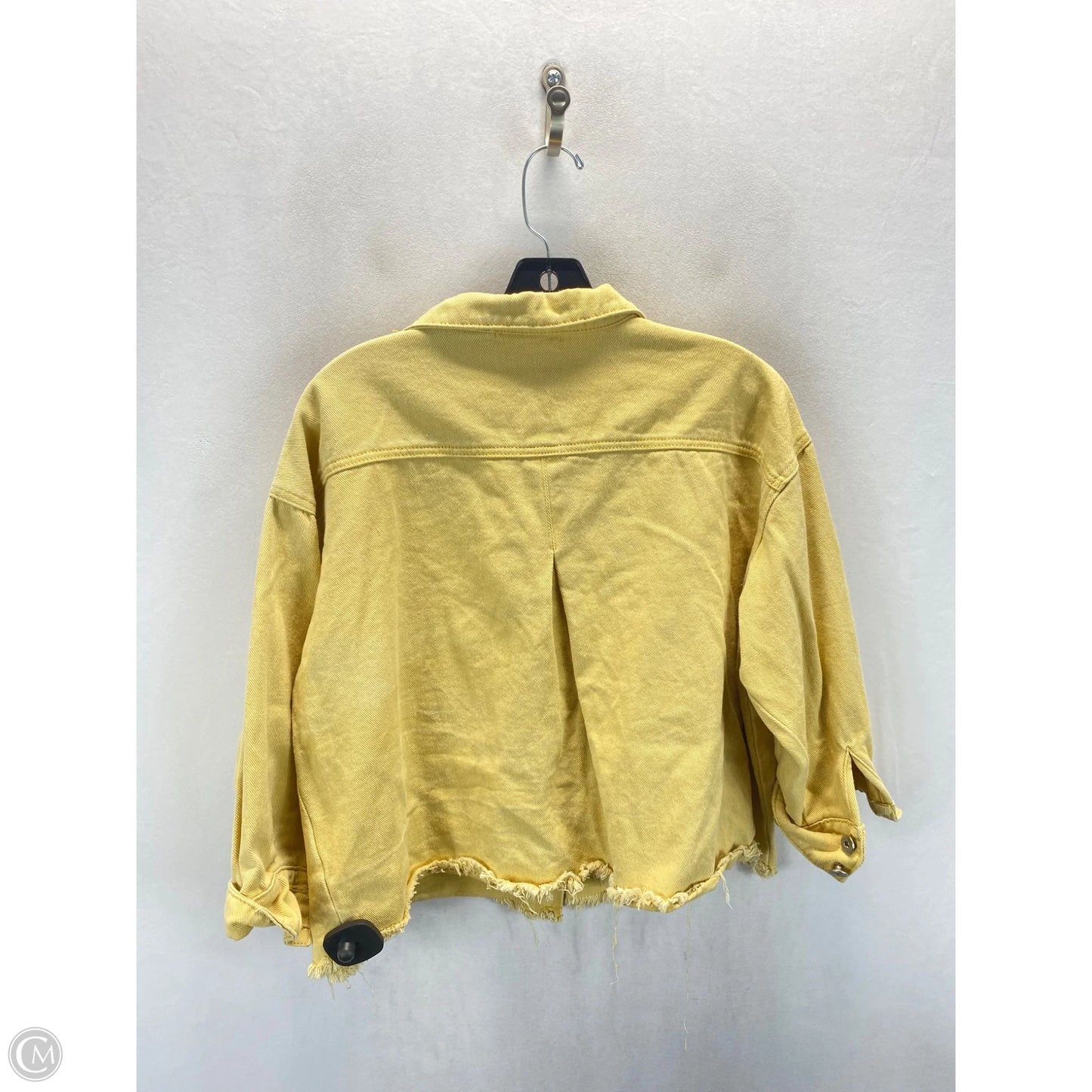 Jacket Shirt By Clothes Mentor In Yellow, Size: L