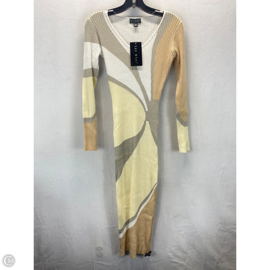 Dress Sweater By Say What In Cream & Grey, Size: M