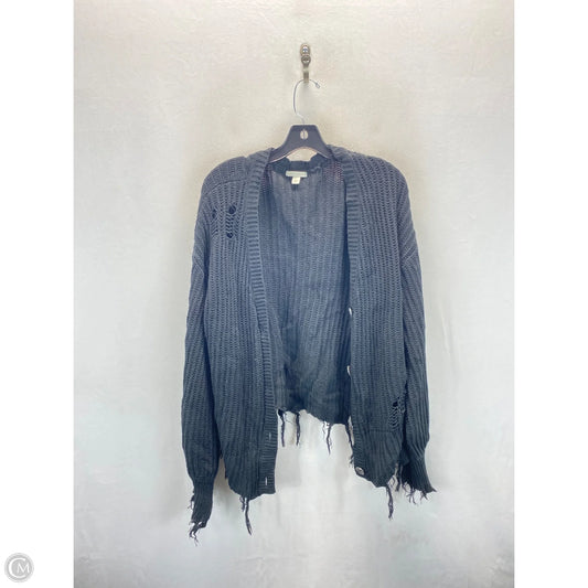 Sweater Cardigan By Cato In Black, Size: L