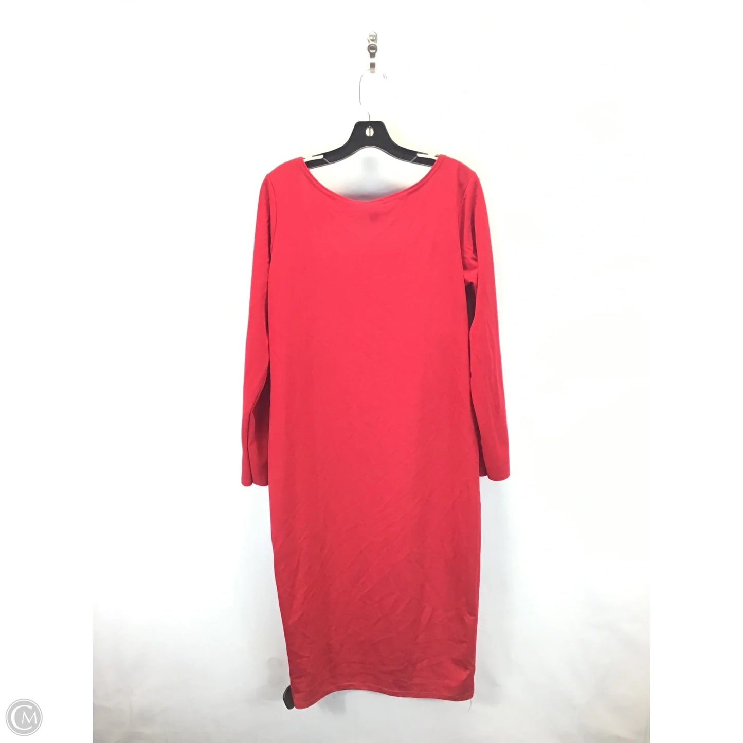 Dress Casual Midi By Pretty Little Thing In Red, Size: 16