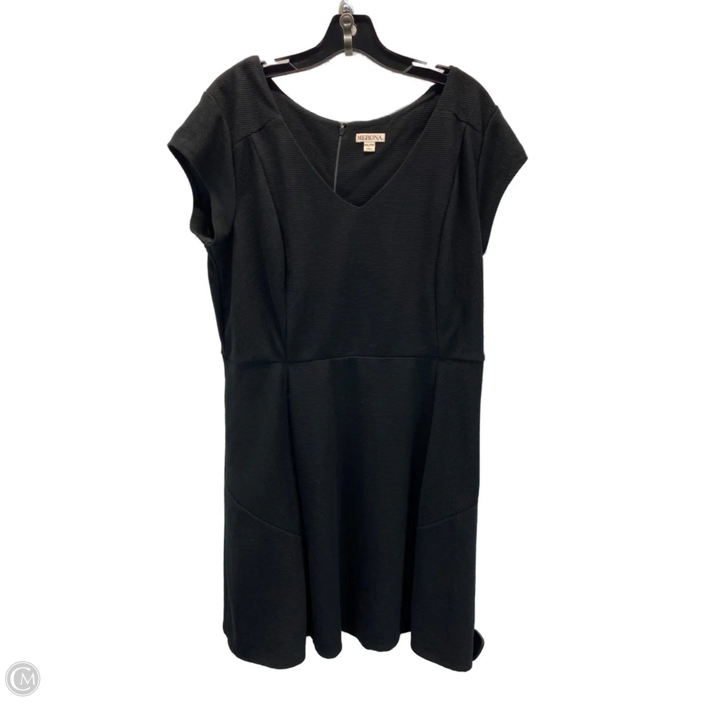 Dress Casual Midi By Merona In Black, Size: Xxl