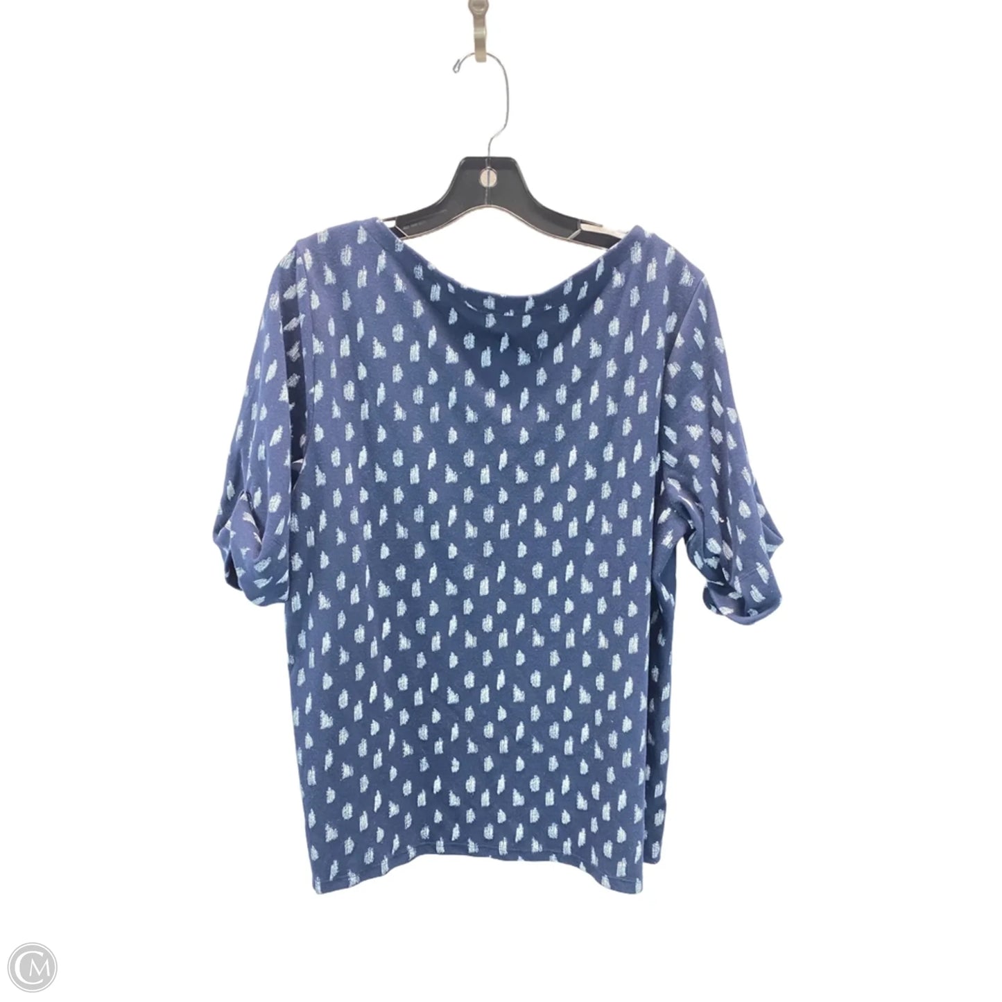 Top 3/4 Sleeve By Style And Company In Navy, Size: 2x