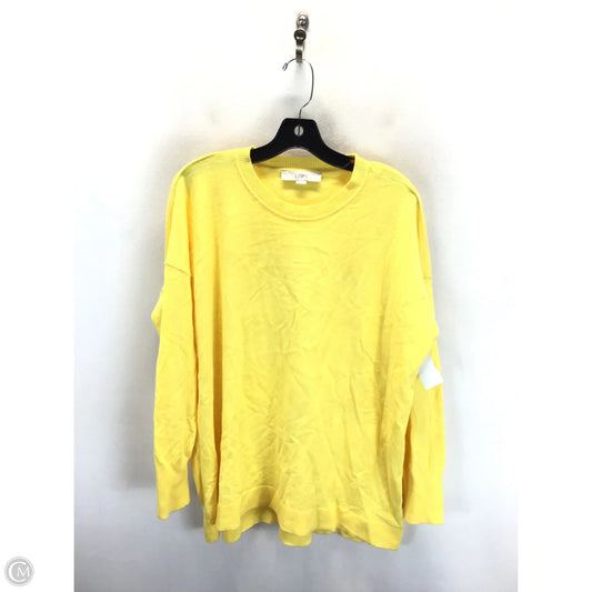 Sweater By Loft In Yellow, Size: Xl