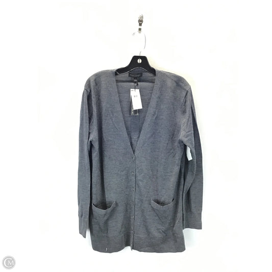 Sweater Cardigan By Banana Republic In Grey, Size: L