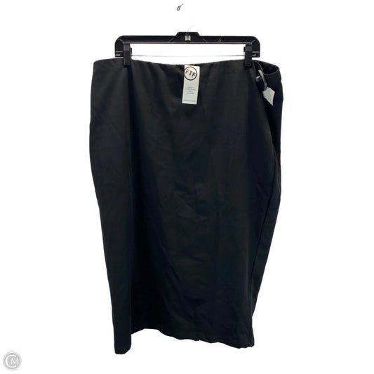 Skirt Midi By Fashion To Figure In Black, Size: 3x
