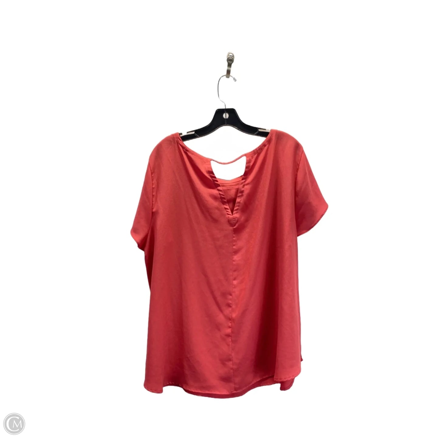Top Short Sleeve By Loft In Coral, Size: 22