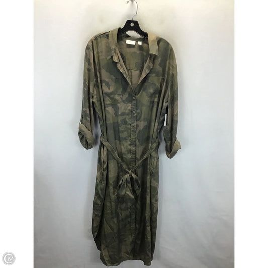 Dress Casual Midi By New York And Co In Camouflage Print, Size: Xxl