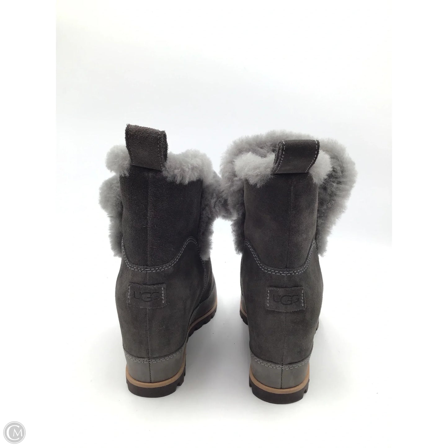 Boots Designer By Ugg In Grey, Size: 9.5