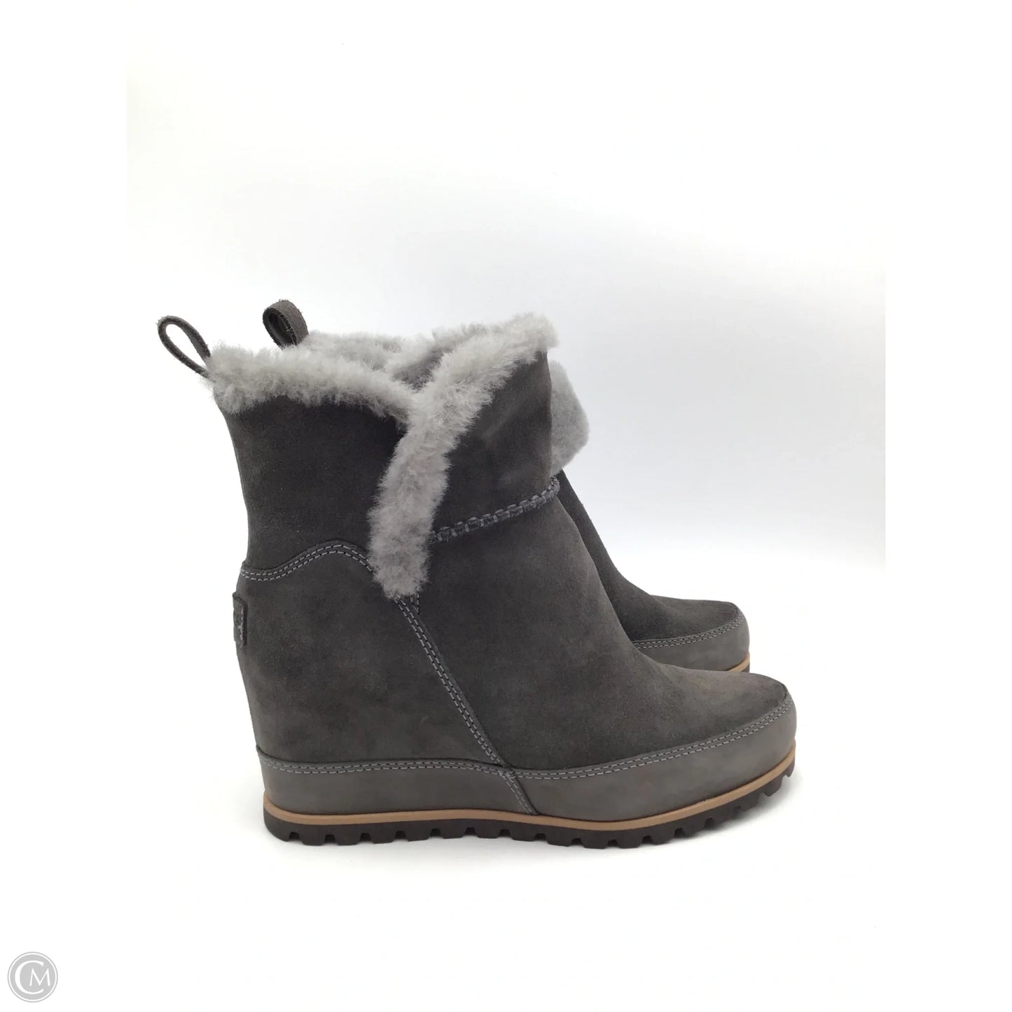 Boots Designer By Ugg In Grey, Size: 9.5