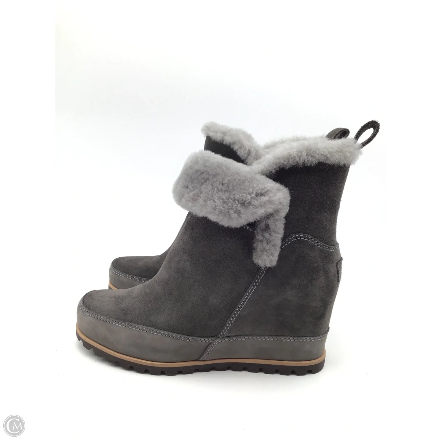 Boots Designer By Ugg In Grey, Size: 9.5