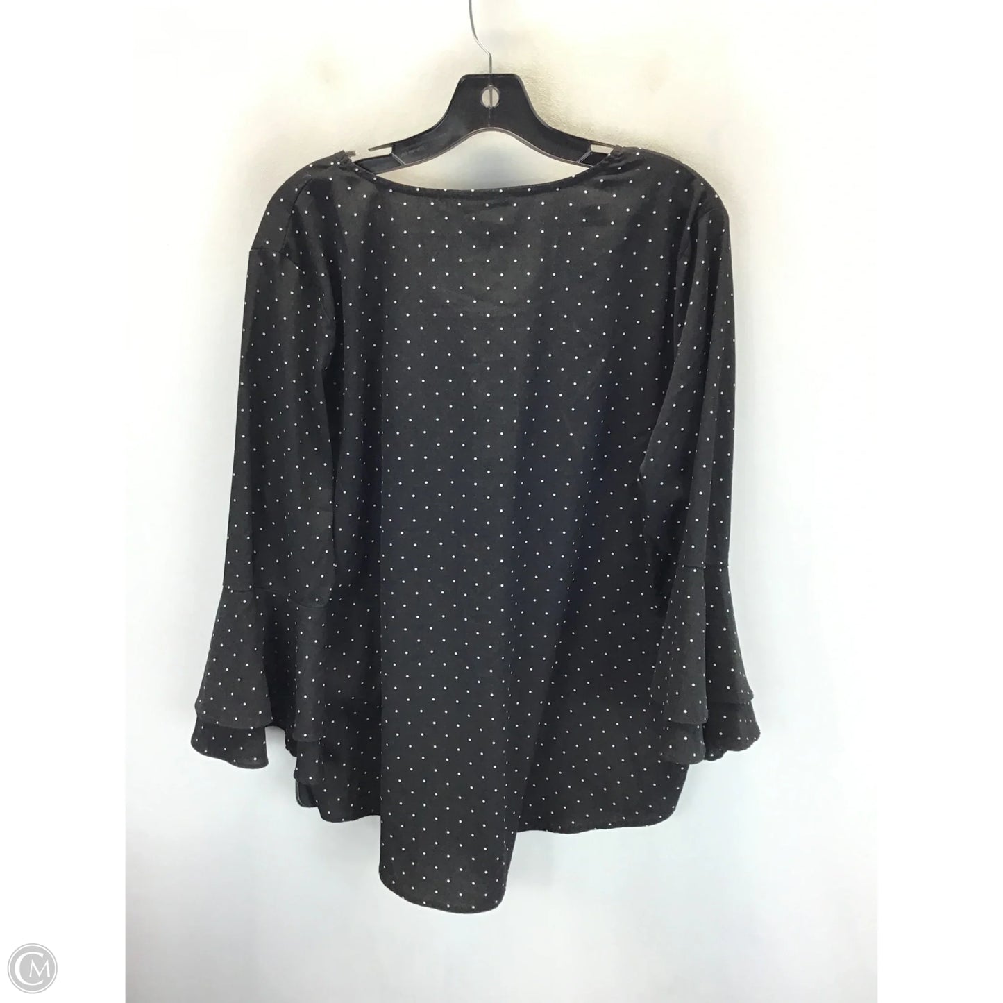 Top Long Sleeve By Liz Claiborne In Polkadot Pattern, Size: Xl