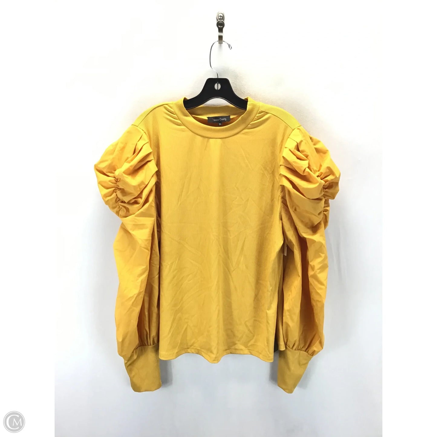 Top Long Sleeve By Clothes Mentor In Yellow, Size: 3x