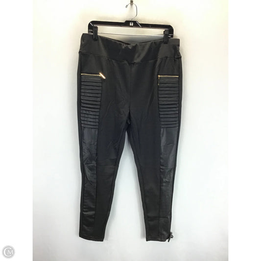 Pants Leggings By Clothes Mentor In Black & Gold, Size: 2x