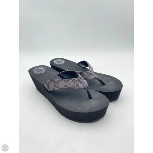 Sandals Designer By Coach In Black, Size: 10