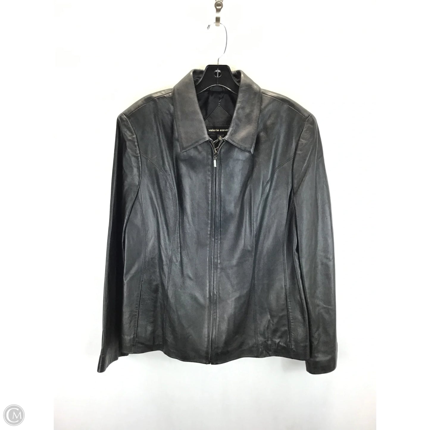 Jacket Leather By Valerie Stevens In Black, Size: Xl