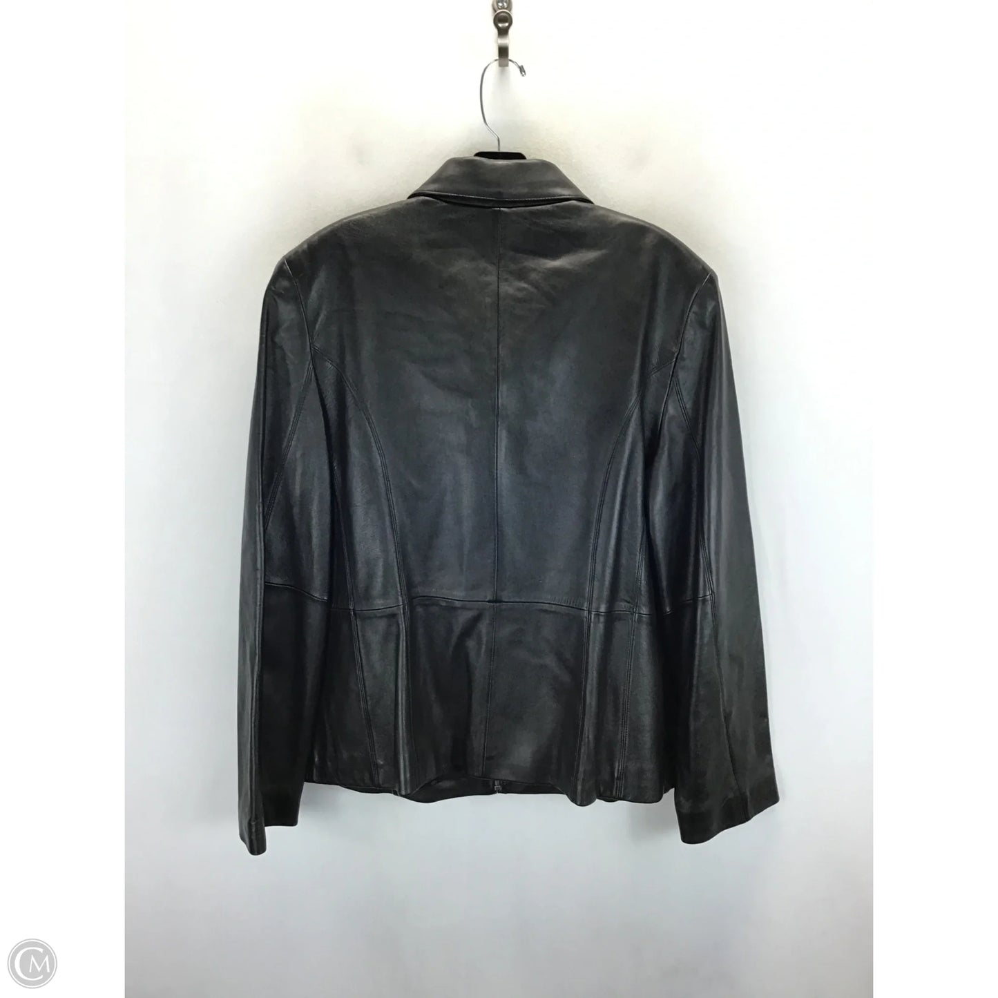 Jacket Leather By Valerie Stevens In Black, Size: Xl