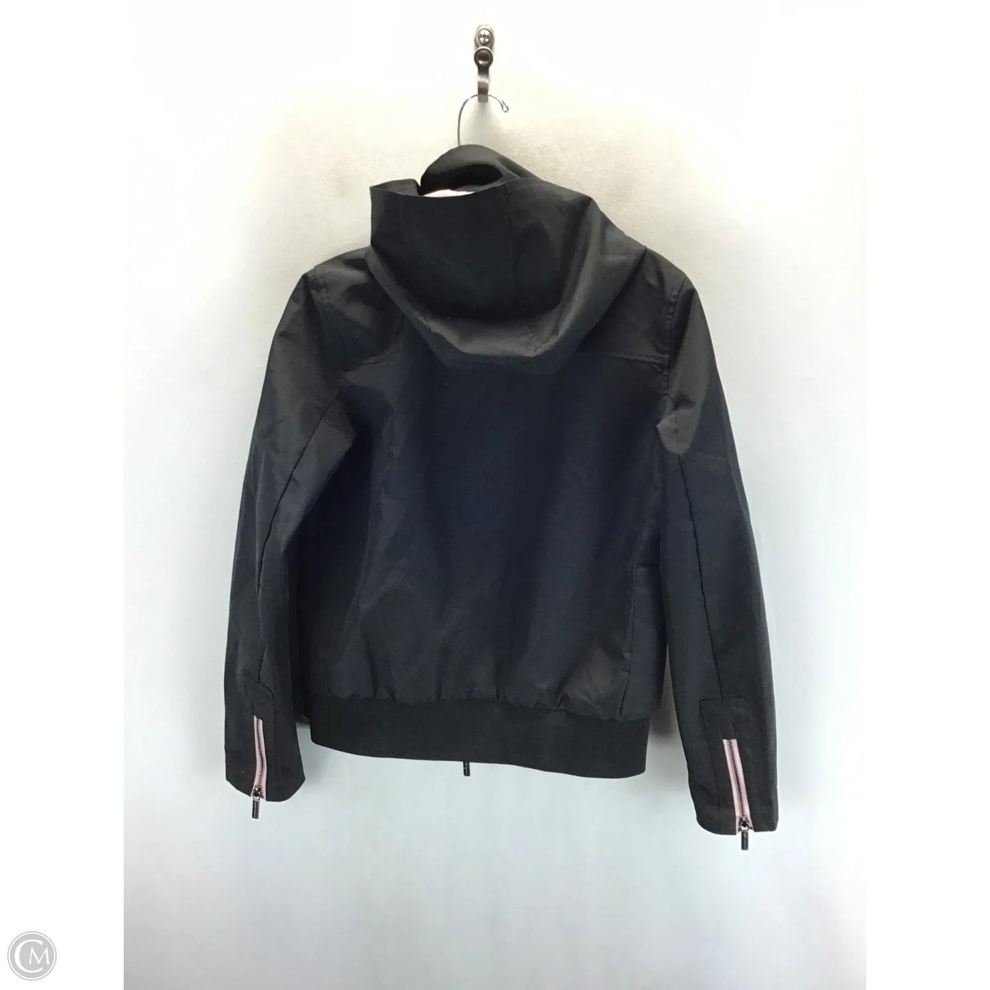 Jacket Windbreaker By Armani Exchange In Black & Pink, Size: S