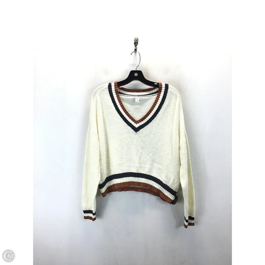 Sweater By American Eagle In Brown & Cream, Size: S
