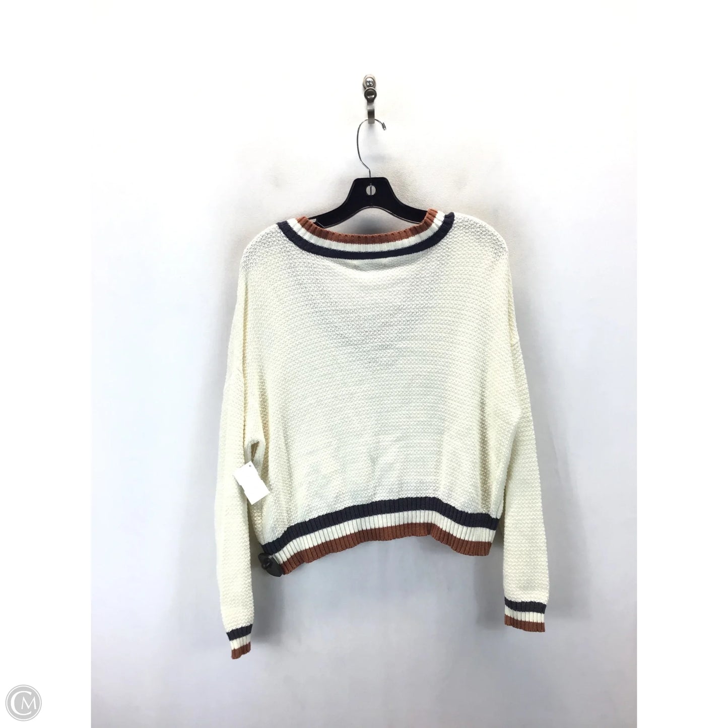 Sweater By American Eagle In Brown & Cream, Size: S