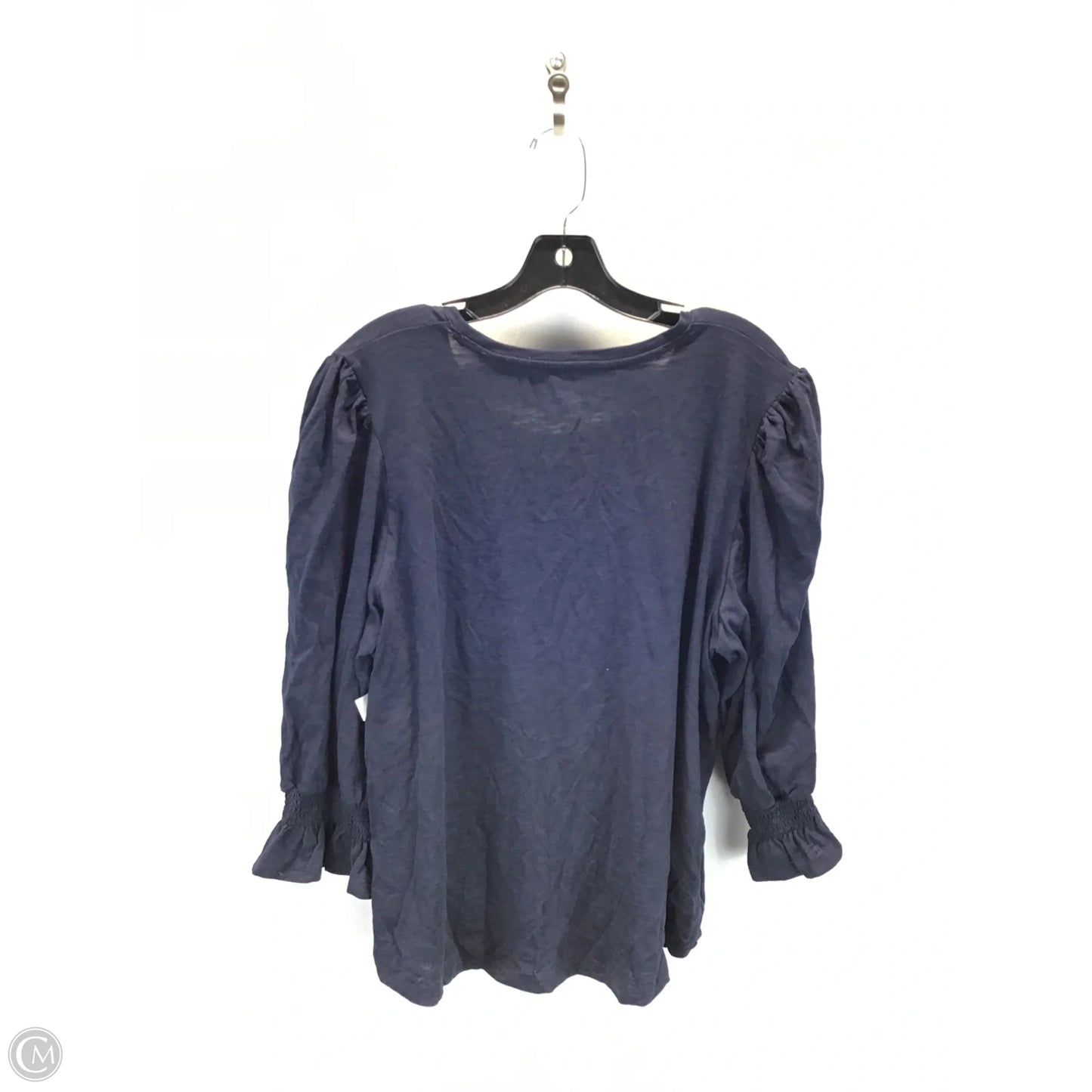 Top 3/4 Sleeve By Chicos In Navy, Size: Xxl
