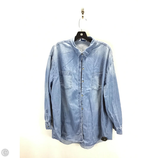 Top Long Sleeve By Old Navy In Blue, Size: Xxl