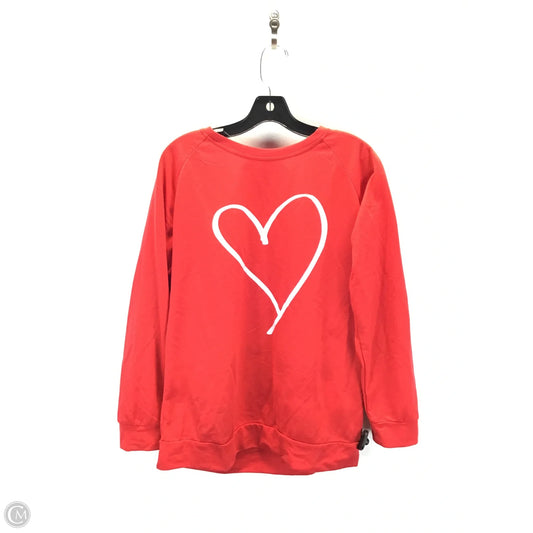 Sweatshirt Crewneck By Clothes Mentor In Red, Size: L