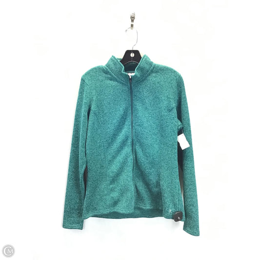 Athletic Jacket By Danskin In Green, Size: L