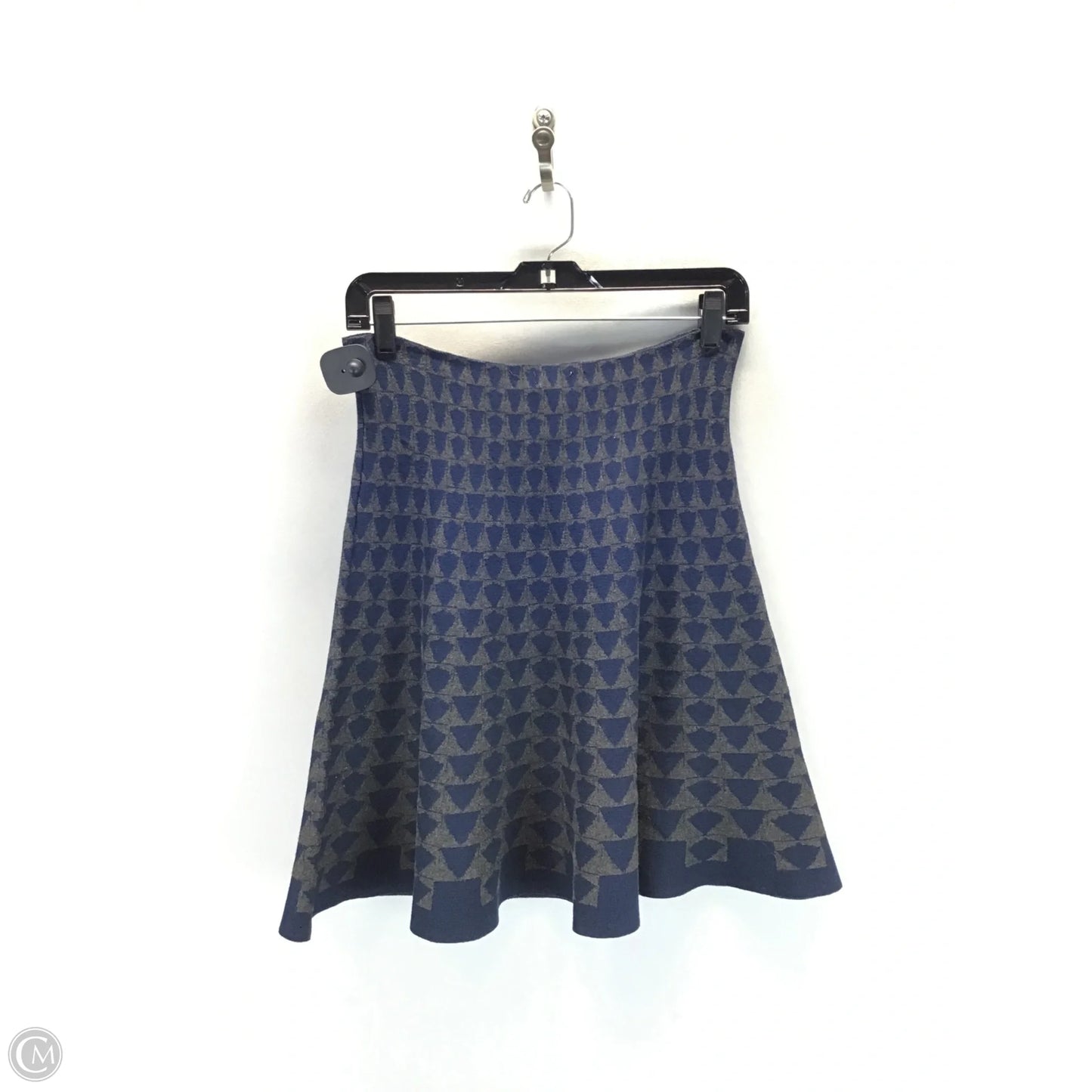 Skirt Midi By Max Studio In Blue & Grey, Size: S