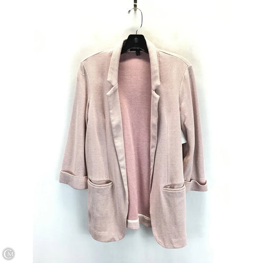 Blazer By Express In Pink & White, Size: S