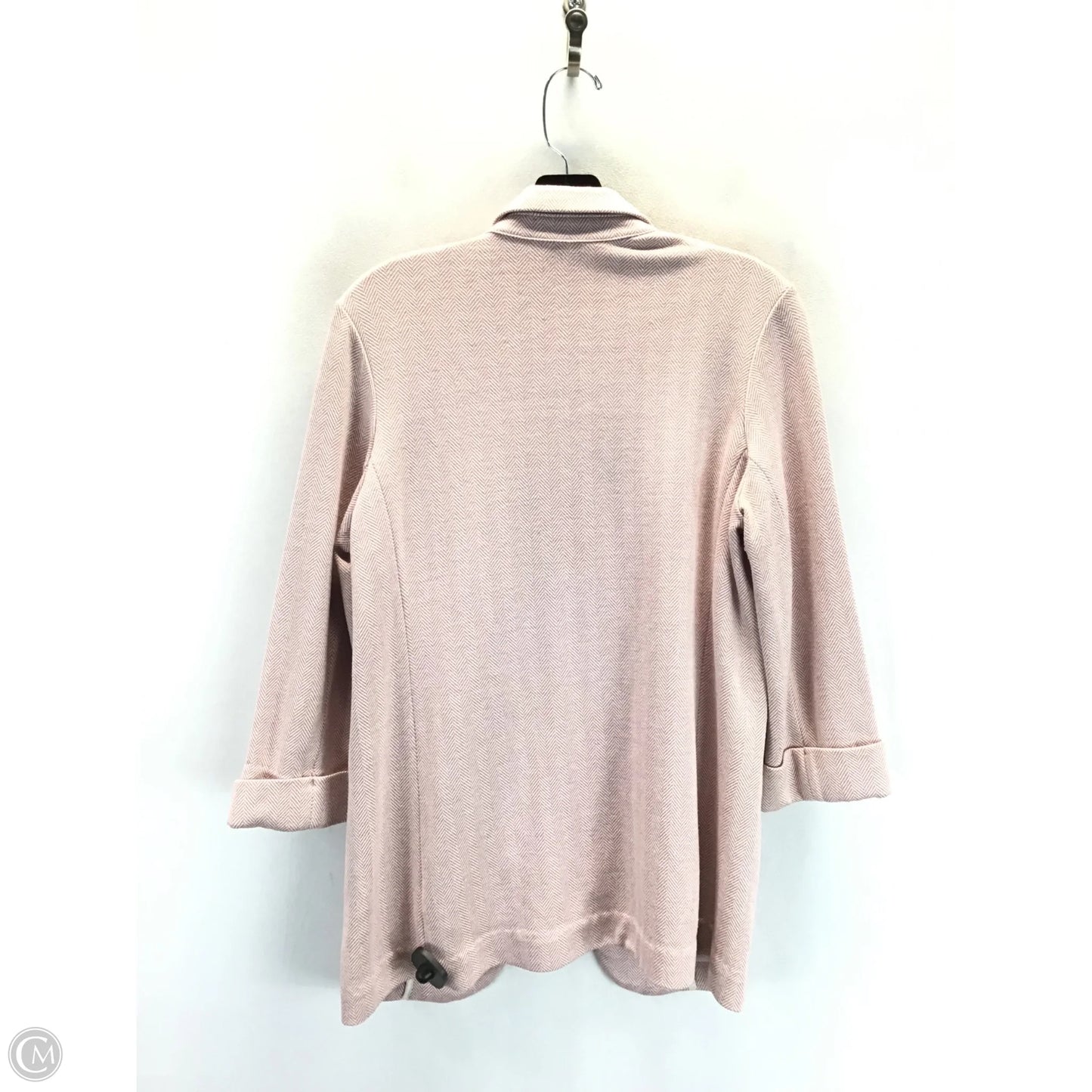 Blazer By Express In Pink & White, Size: S