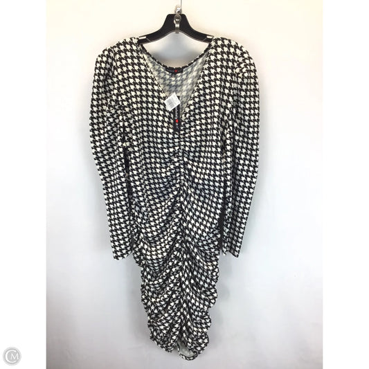 Dress Casual Midi By Clothes Mentor In Black & White, Size: 3x