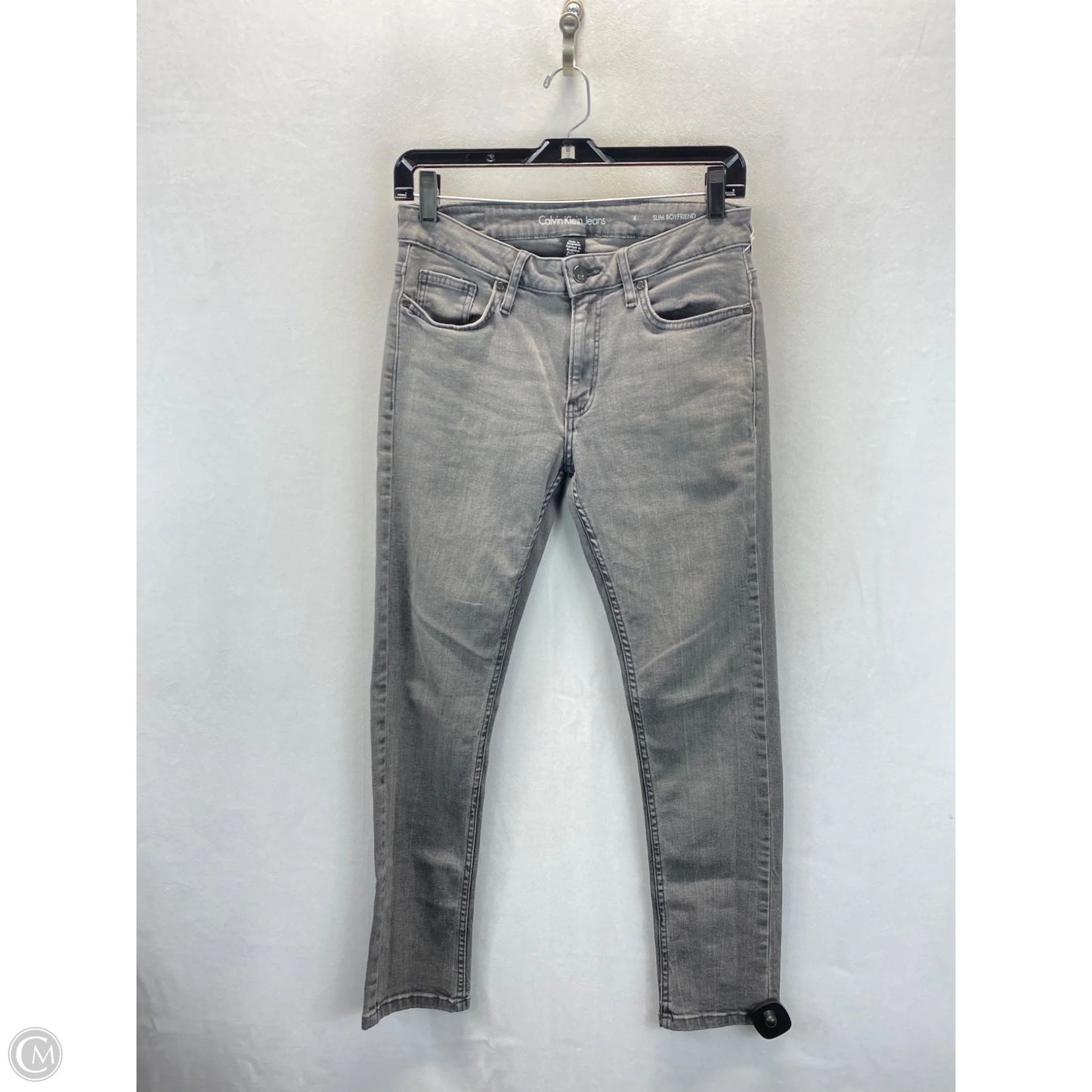 Jeans Boyfriend By Calvin Klein In Grey, Size: 4